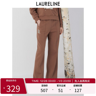 显腿长通勤复古裤 LAURELINE 新款 2023年秋季 子女 洛瑞琳直筒长裤