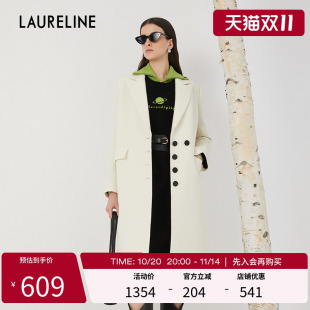 修身 LAURELINE 新款 大衣2023年冬季 显瘦高级感外套女 洛瑞琳长款