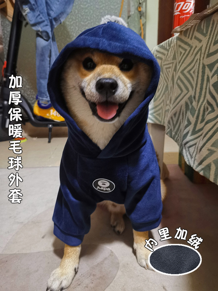 中小型犬加绒加厚卫衣外套秋冬