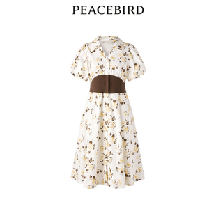 腰封式 拼接连衣裙A1FAD3110 秋季 太平鸟女装