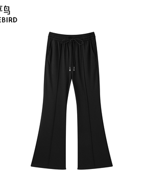 太平鸟女装夏季通勤修身微喇裤A1GBE2202