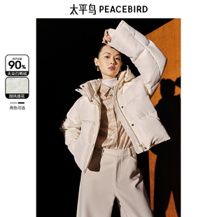 提花羽绒服冬新中式 太平鸟联名合作系列 面包服 苏州博物馆