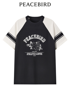 【商场同款】太平鸟女装2023年夏季新款拼色线套衫A3EED2F05