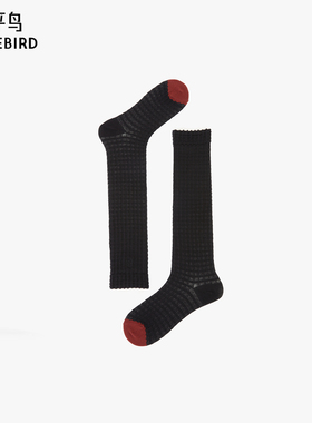 【商场同款】太平鸟秋季格纹长筒袜A1YGF3103