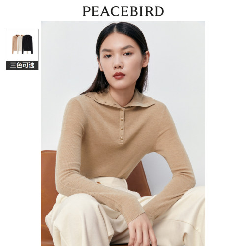 PEACEBIRD/太平鸟翻领打底衫