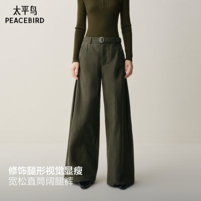 【商场同款】太平鸟2025年冬季新款宽松阔腿直筒休闲裤A3GBF4248