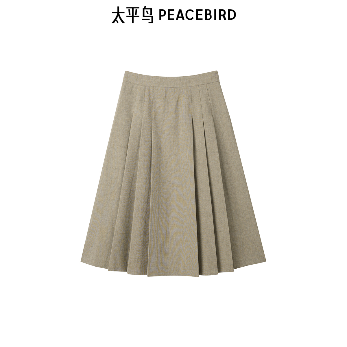 太平鸟女装年冬季新款优雅长百褶裙A1GFE4211