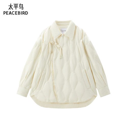 太平鸟新中式提花衬衫羽绒服