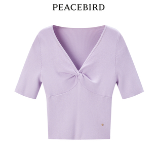 通勤针织衫 斯文扭结线套衫 女A1EED3103 秋季 太平鸟女装