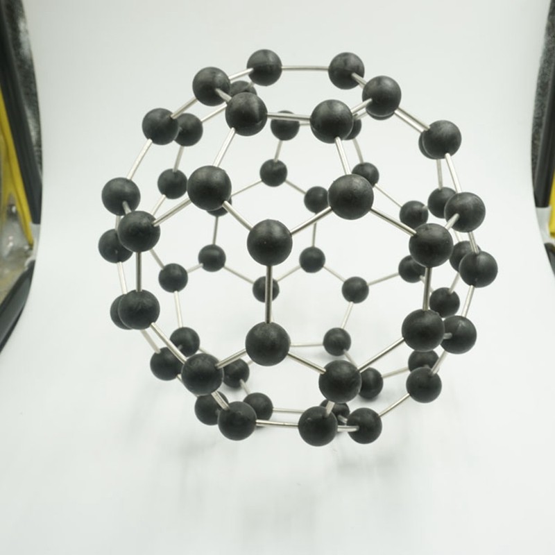 碳60结构模型(金属棍)球直径23mm,金属棍子长27mm,组装好