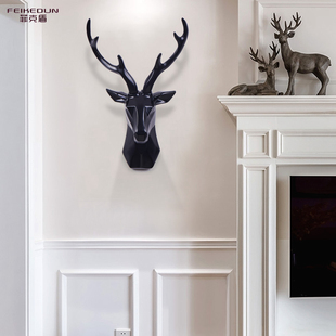 鹿头壁挂现代简约客厅电视沙发背景墙壁装 北欧风格 饰挂件轻奢墙面