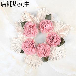 饰贴墙洞墙壁皮损遮挡蕾丝废弃洞口遮挡花贴 布艺立体花空调管孔装