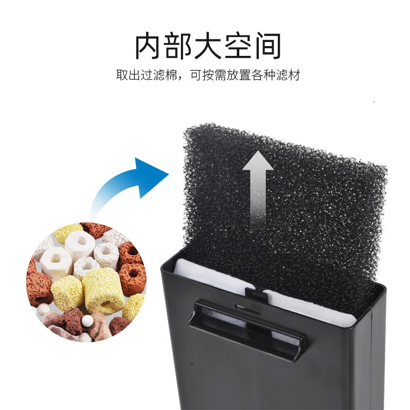 乌龟缸低水位过滤器吸t粪三合一循环净水静音小型内置浅水泵