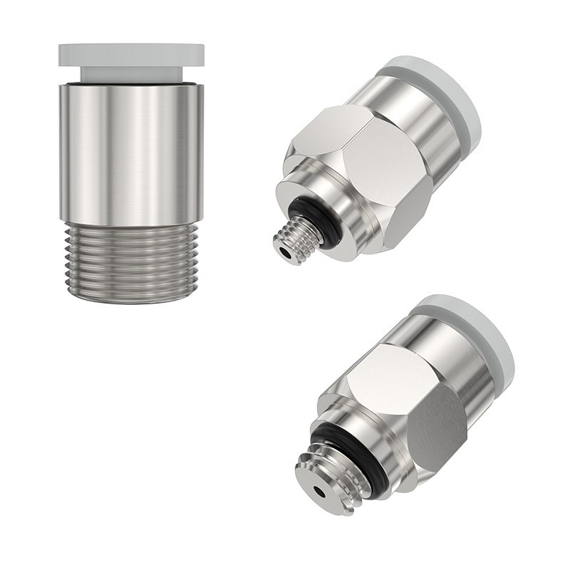 气动微型迷你接头PC3-M3内六角直通POC3/5/6-M5/M6/01Y气管接头PL