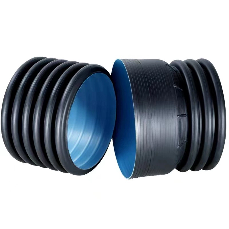 HDPE双c壁波纹管300大口径市政工程排水排污管厂房雨污水下水管道