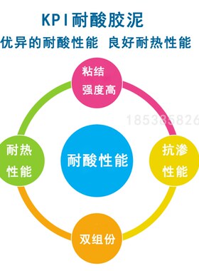 KPI耐酸胶泥钾水玻璃砂浆防酸碱耐腐蚀耐K高温耐酸砖粘贴KPI胶泥