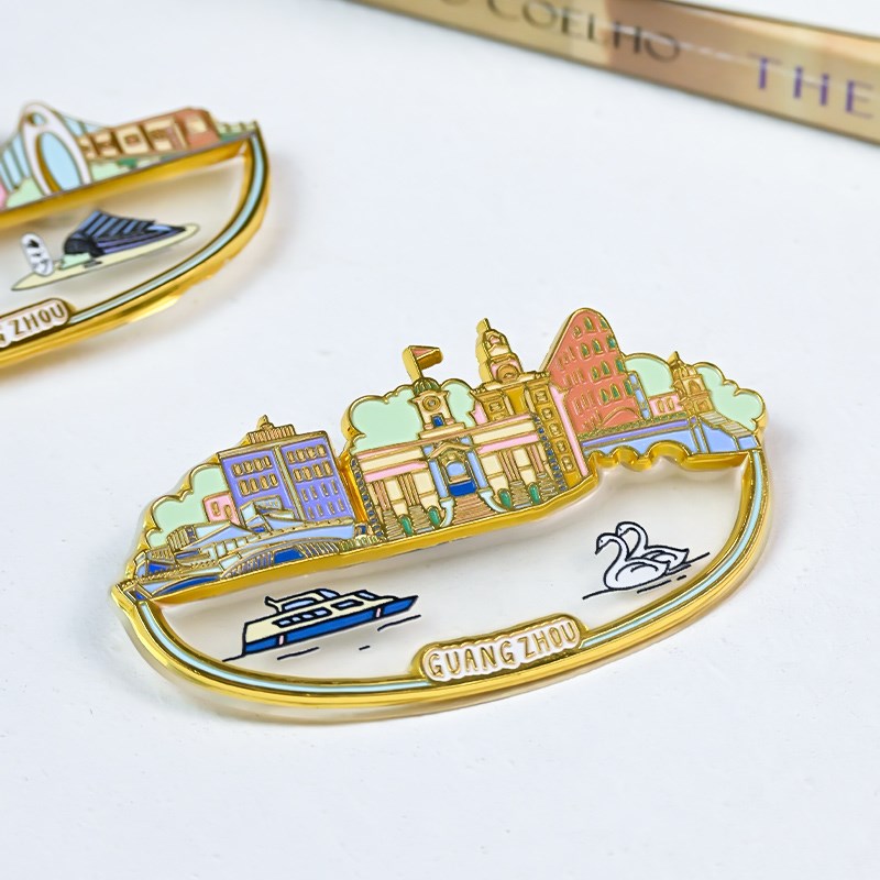 1200广州城市珠江文创小蛮腰纪念品冰箱贴M特色透明透光冰箱贴金