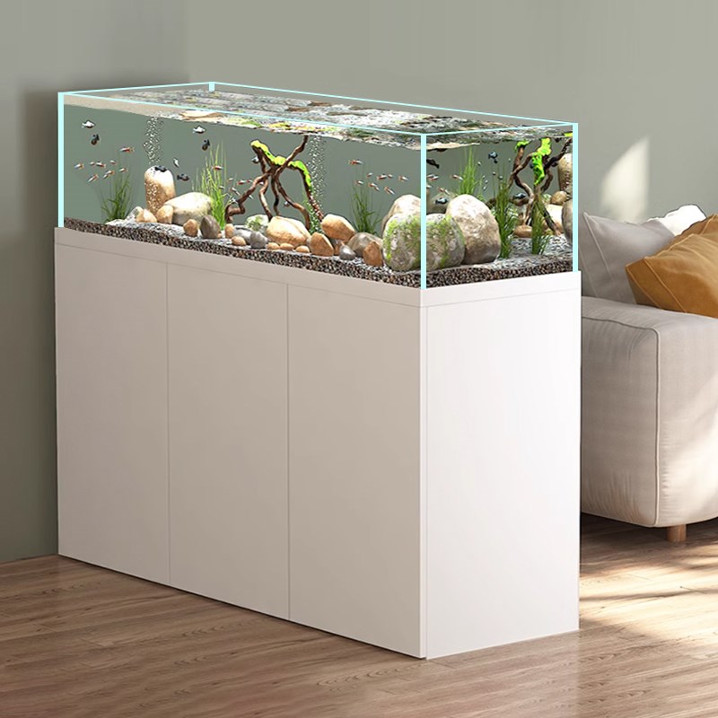 无管件溪流缸鱼缸卓无管道静音宁客厅大型极窄工业风兰.寿底滤鱼