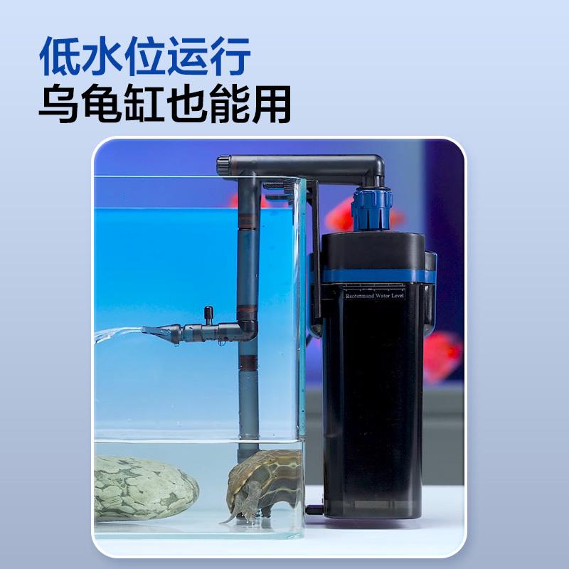 鱼缸壁挂式d过滤器小型净水循环泵三合一水泵乌龟低水位外置过滤