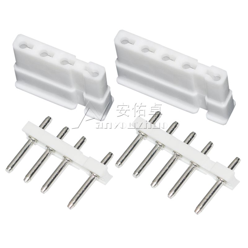 TJC2b条形连接器7.5-5mm间距1P 2P 3P 4 5 6P接插件直针座胶壳端