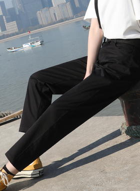 军绿色裤子女宽松大码p工装裤秋冬小个子直筒休闲胖mm哈伦萝卜显