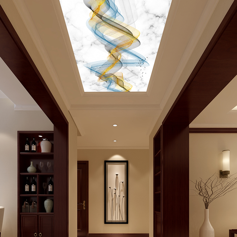 走廊艺术玻璃吊顶造n型客厅过道玄关天花板亚克力透光板顶部灯装