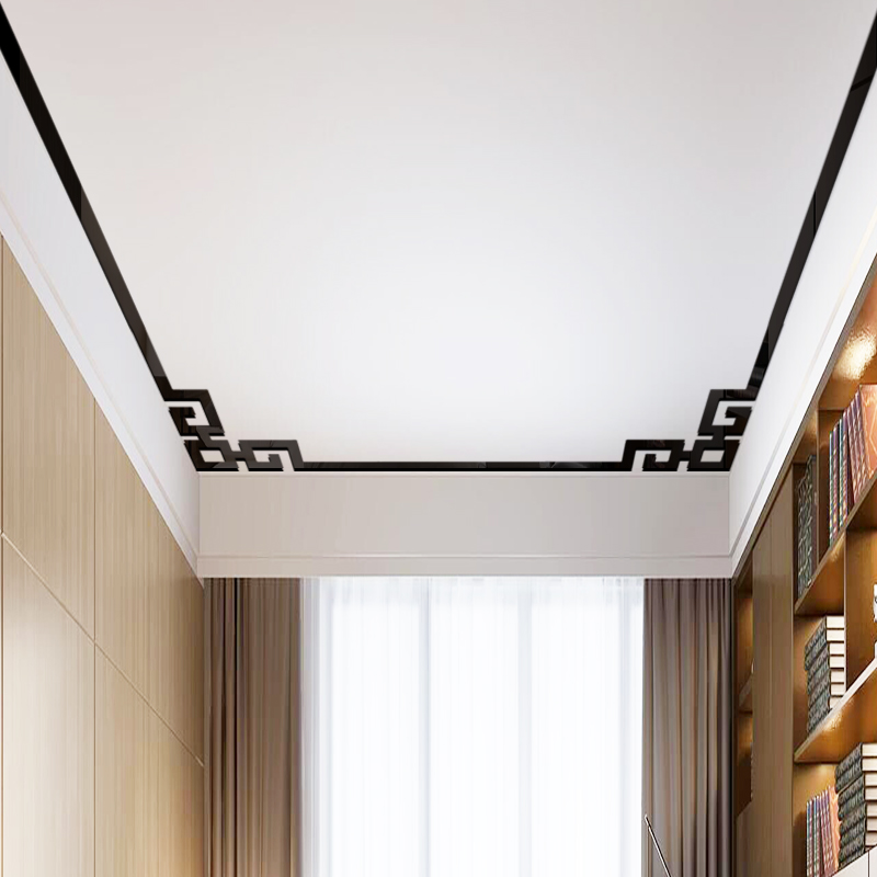 屋顶四对a角花贴自粘客厅吊顶天花板装饰边框长条3d立体亚克力墙