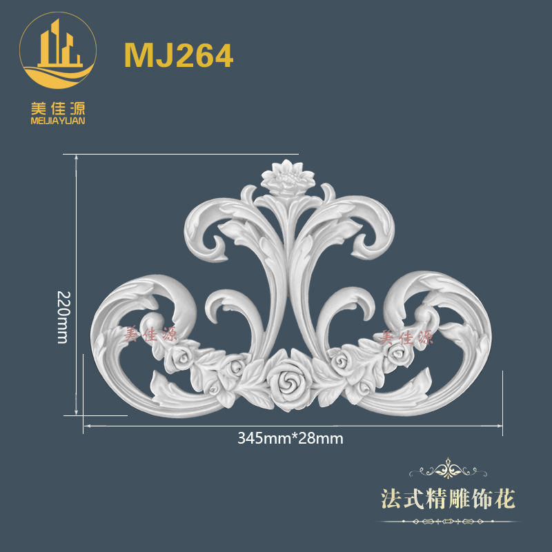 法式石膏线条e精致天花拼花角花灯盘天花板悬吊式天花板装饰造型