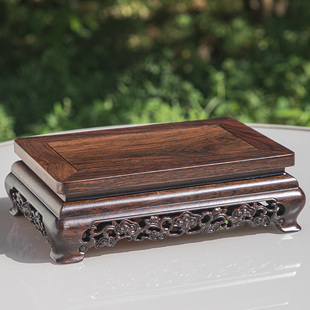 实木长方形底座工艺品摆件加高垫高花瓶花盆鱼缸佛像石头红木托架