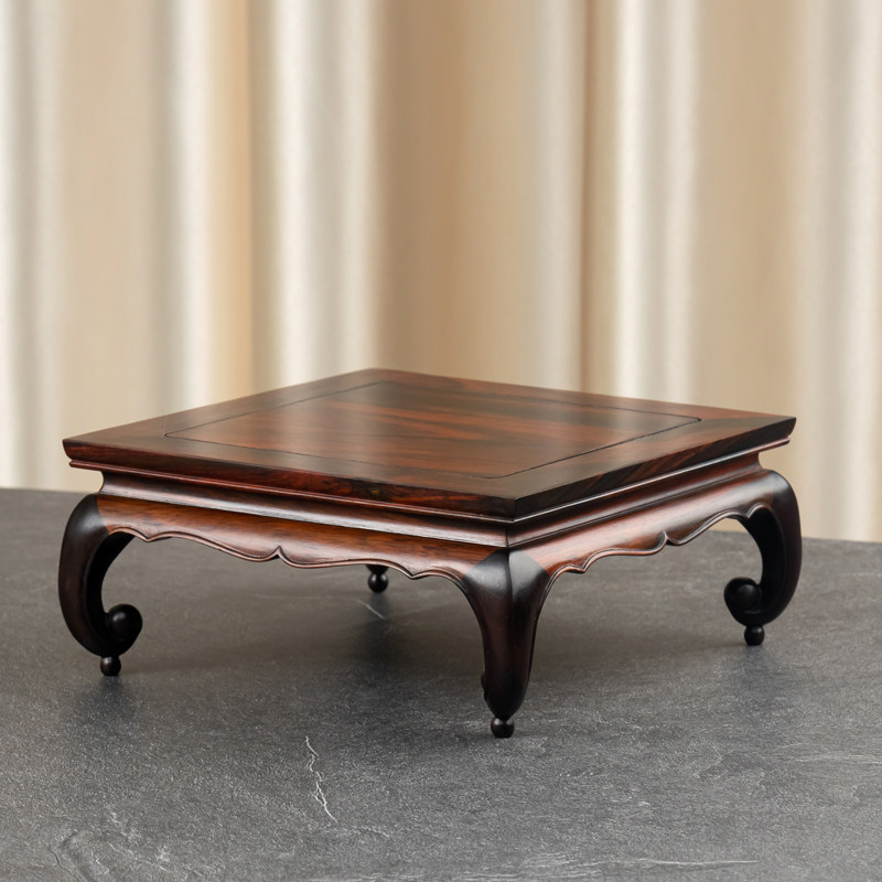 大红酸枝红木明式方台奇石摆件玉器盆景文玩花瓶佛像底座实木托架