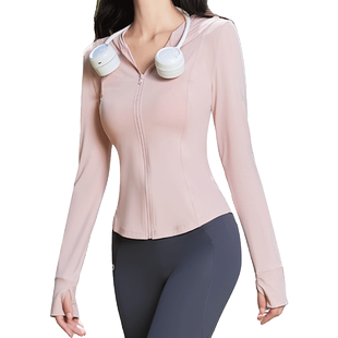 修身粉色防晒衣女2026新款套装防晒服女款瑜伽服外套运动上衣夏季