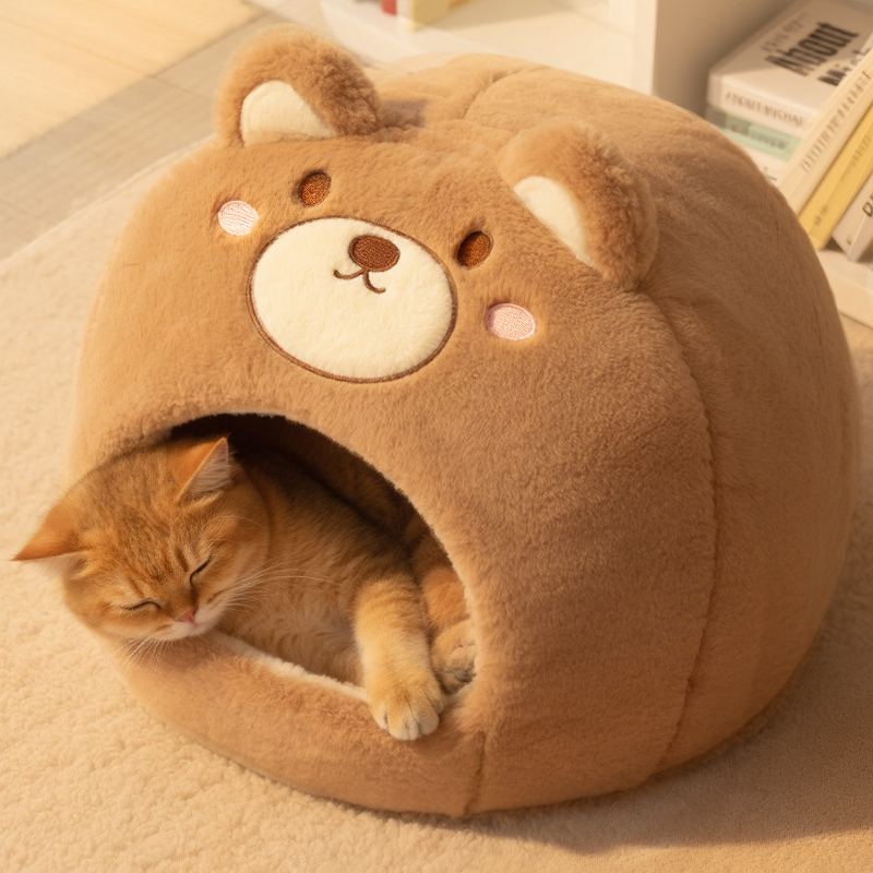 猫窝冬季保暖封闭式冬天猫屋四季通用小型犬狗窝狗床猫咪宠物用品