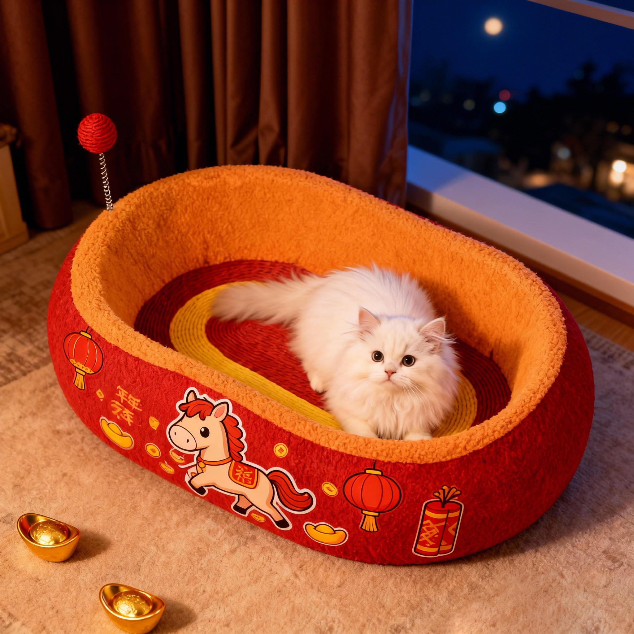 新年猫窝猫抓板一体冬季加厚保暖耐抓耐磨不掉屑猫咪睡窝宠物玩具,宠物/宠物食品及用品,猫窝/屋/帐篷/沙发,淘宝优惠券,粉丝福利购,淘宝优惠卷