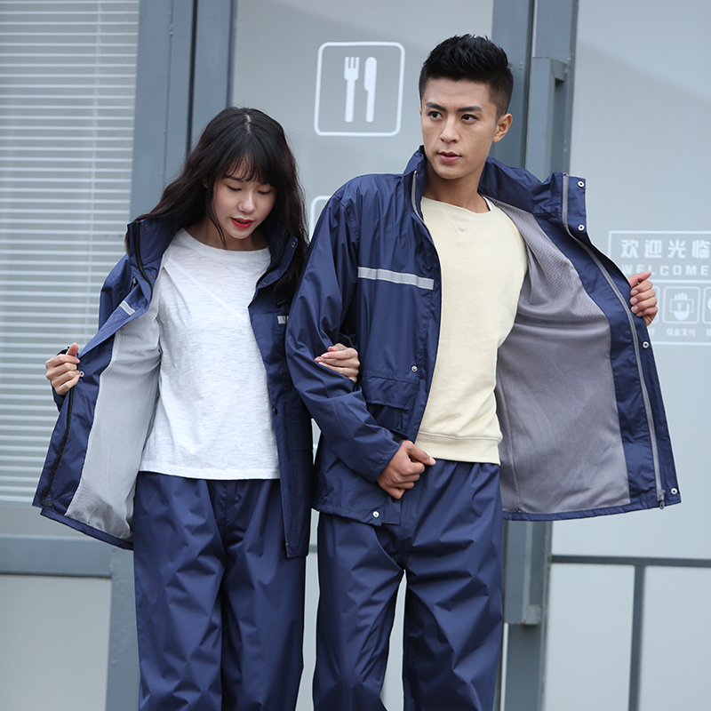 日本防水身外卖定分体行男logo雨衣