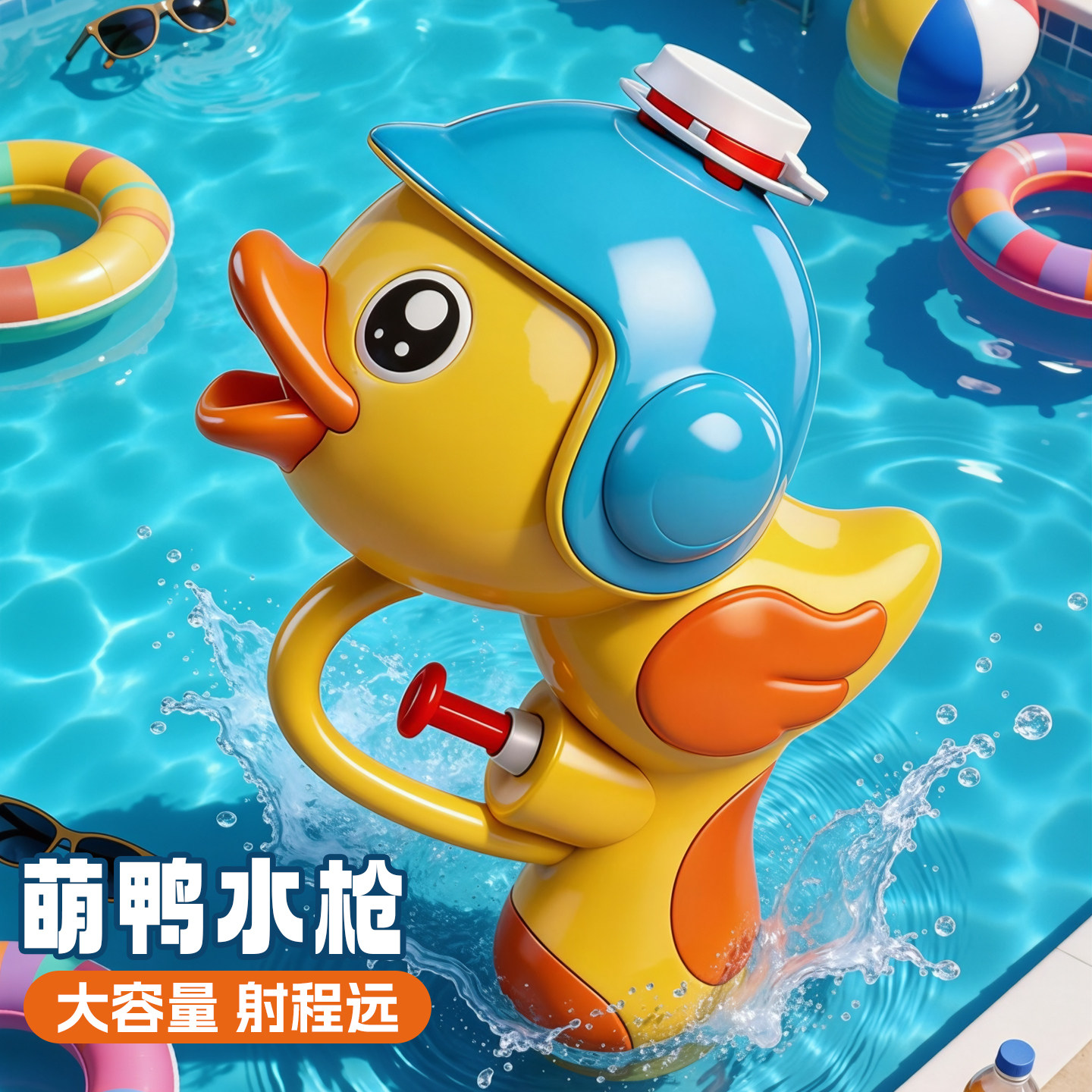 小黄鸭水枪儿童玩具喷水迷你小号宝宝泚水小孩戏水呲水枪男孩女孩