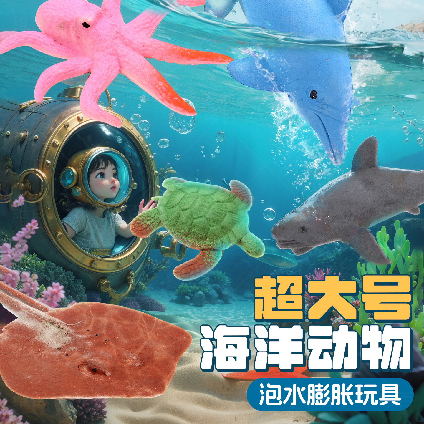巨无霸吸水变大水宝宝泡水膨胀