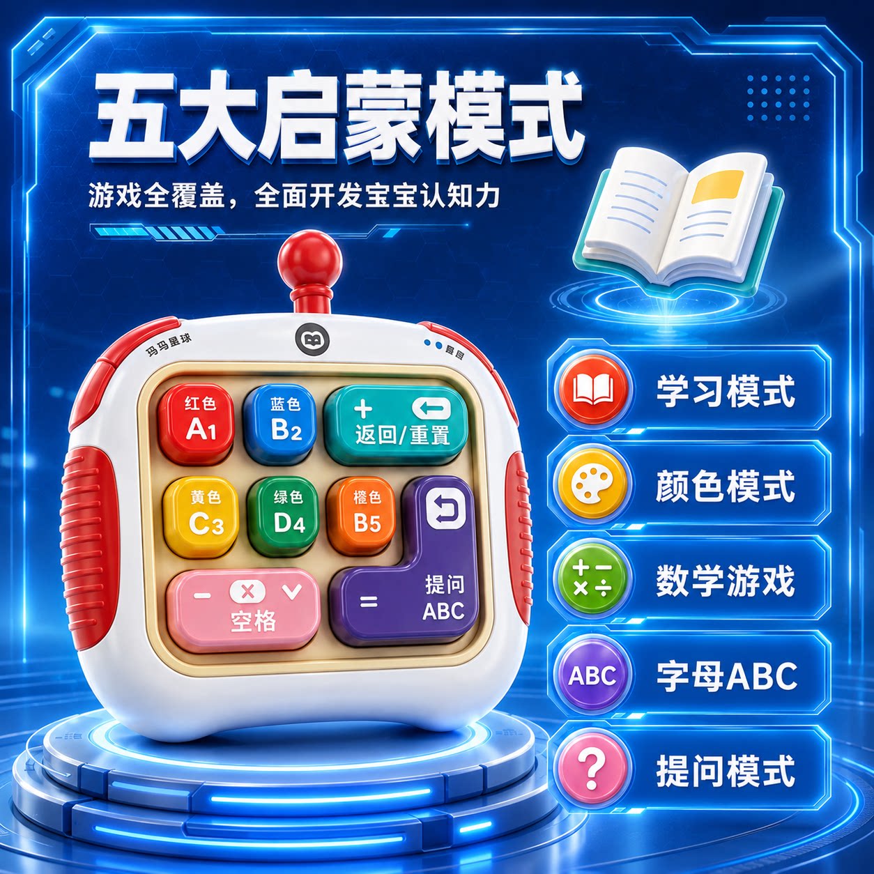 儿童益智闯关速推按按乐游戏机图片