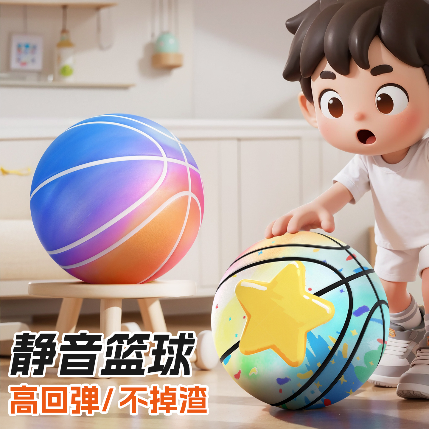 儿童室内无声静音球不掉渣