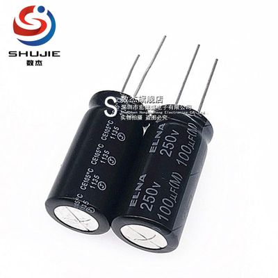 日本ELNA 进口铝电解电容 250v100uf 16*31.5 伊娜RJ4系列 105度