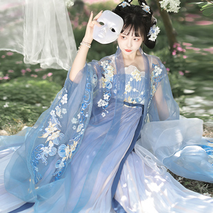 云麓集原创鲛珠泪汉服女齐胸诃子裙大袖衫春夏仙气日常汉元素柯子