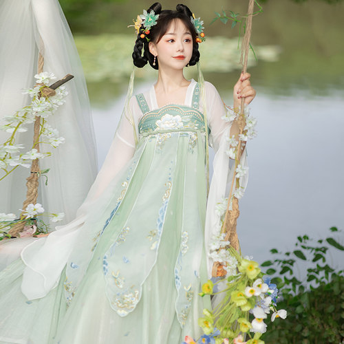 日常齐胸汉服小清新夏季