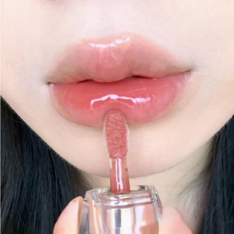 嫩到犯规…水波凝光唇蜜唇釉裸色口红不易沾杯改善唇纹清透显白