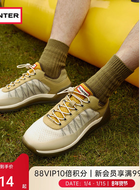 HUNTER男鞋拼接撞色跑步鞋户外露营休闲鞋徒步鞋透气减震运动鞋男