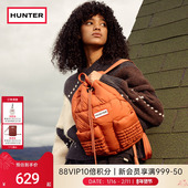 HUNTER秋冬女士褶皱泡芙双肩背包书包休闲包轻便防泼水旅行包女包