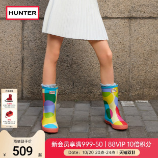 宝宝水鞋 彩虹泡泡款 轻巧防水防滑雨鞋 HUNTER儿童雨靴经典