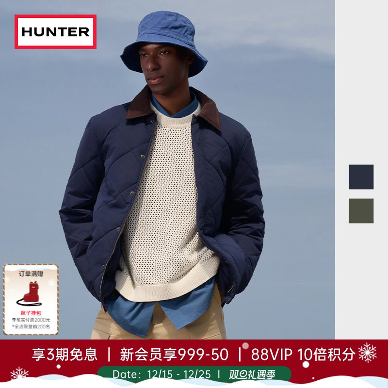 男士绗缝拼接保暖防寒棉服