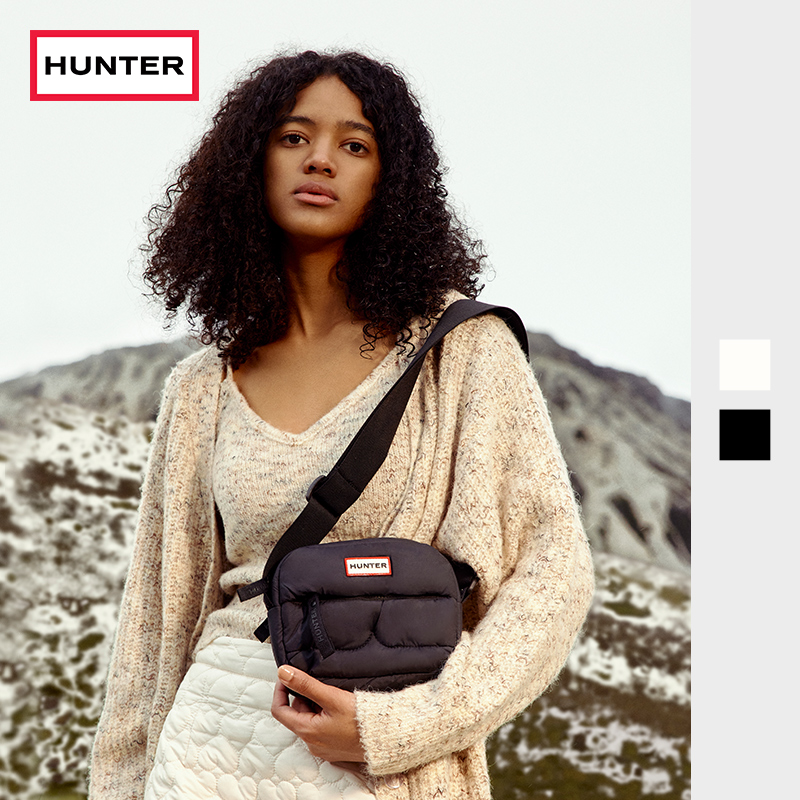 HUNTER秋冬男女同款斜挎包面包服款户外露营简约情侣款休闲包