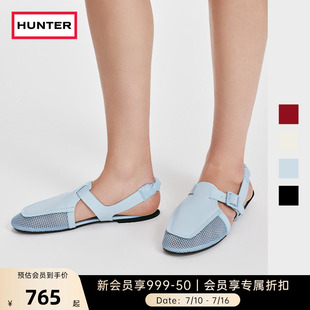 HUNTER2026春夏新款女士网眼平底包头凉鞋度假通勤简约休闲凉鞋