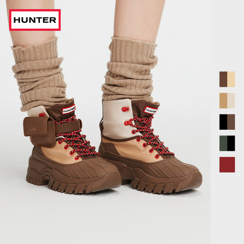 HUNTER女士装饰可拆卸腰包猎鸭靴