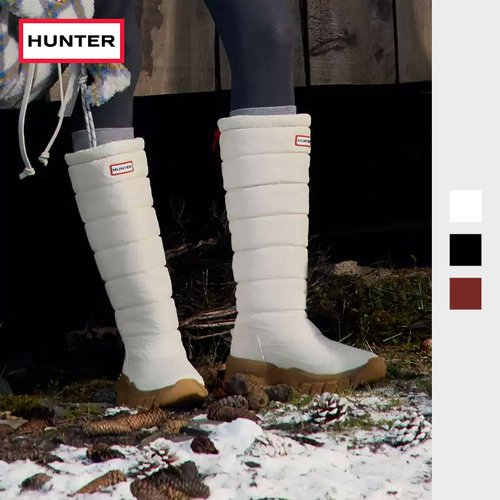 HUNTER女高筒雪地靴加绒保暖